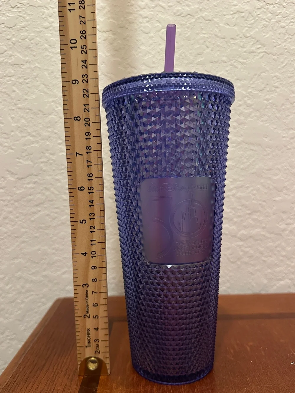 Starbucks Walt Disney World 50th Anniversary Purple Studded Tumbler 24oz Cup